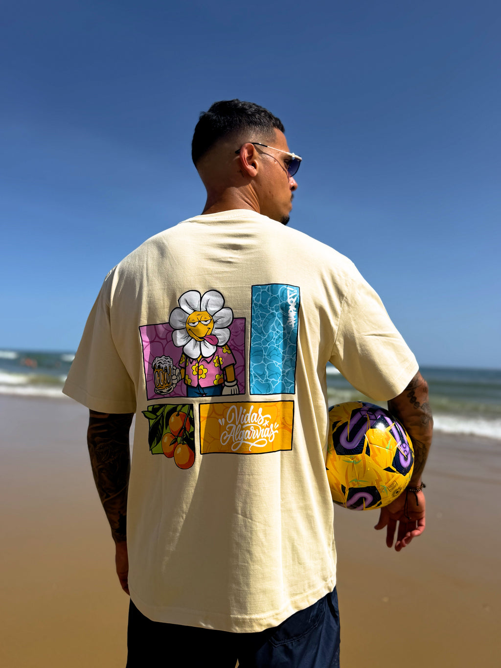T-SHIRT OVERSIZED VA X HYPART - BEJE