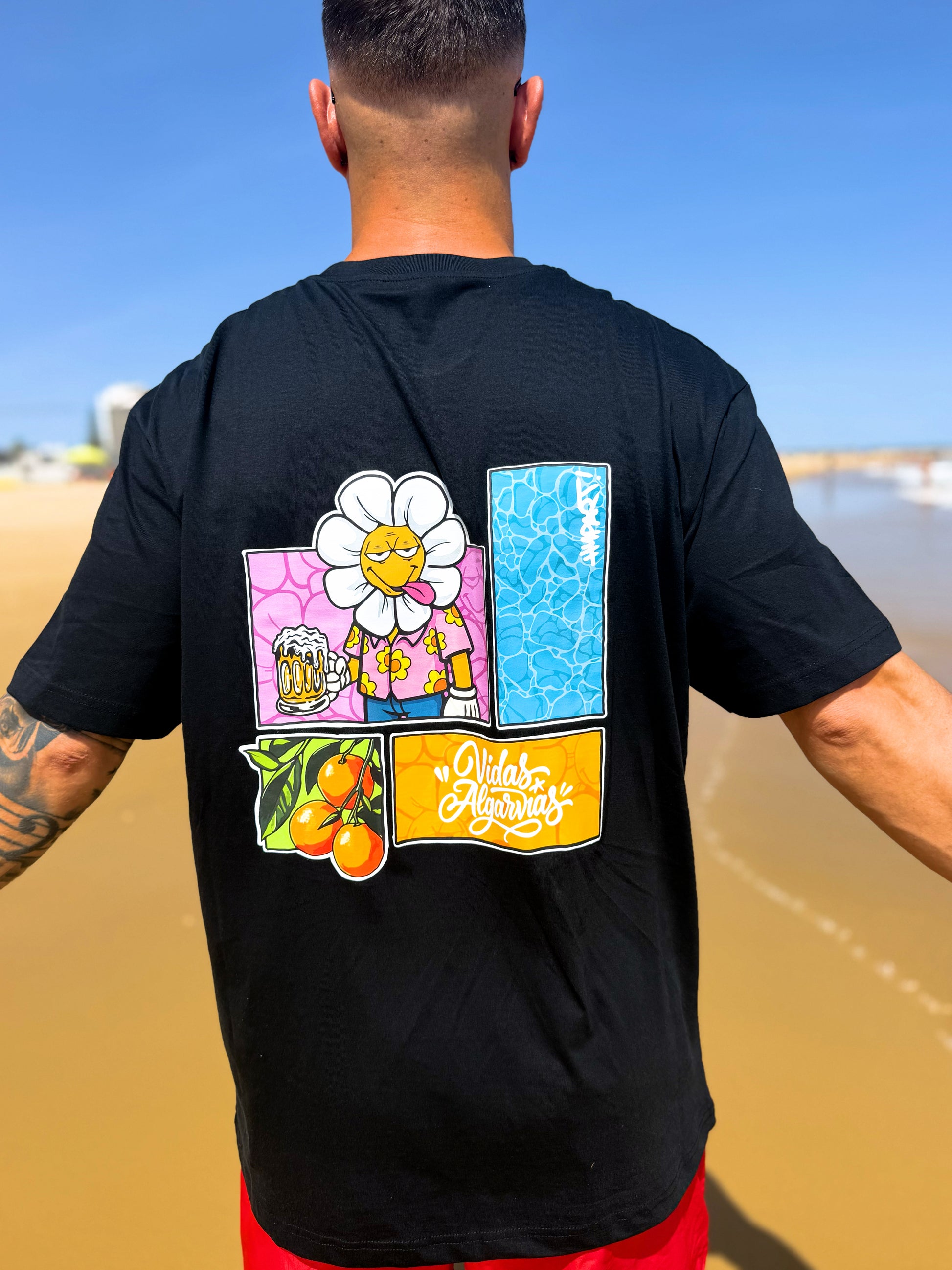 T-SHIRT OVERSIZED VA X HYPART - PRETO
