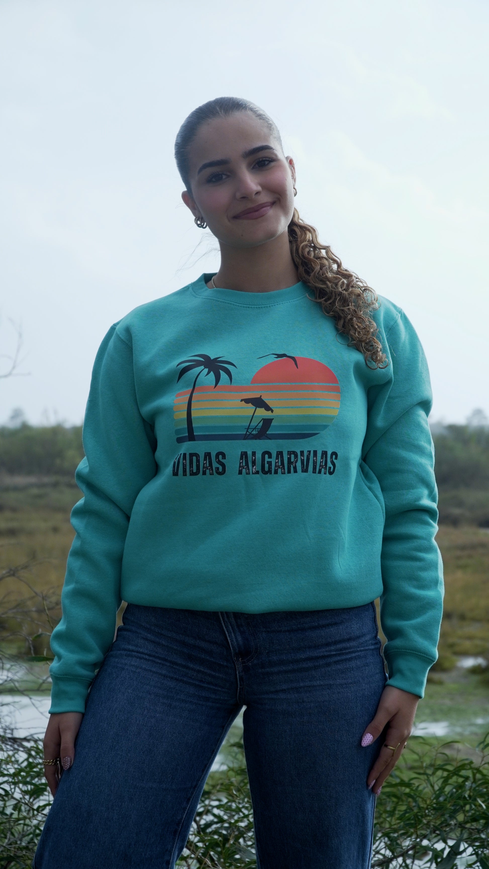 SWEAT VIDAS ALGARVIAS 1.0 - VERDE ÁGUA