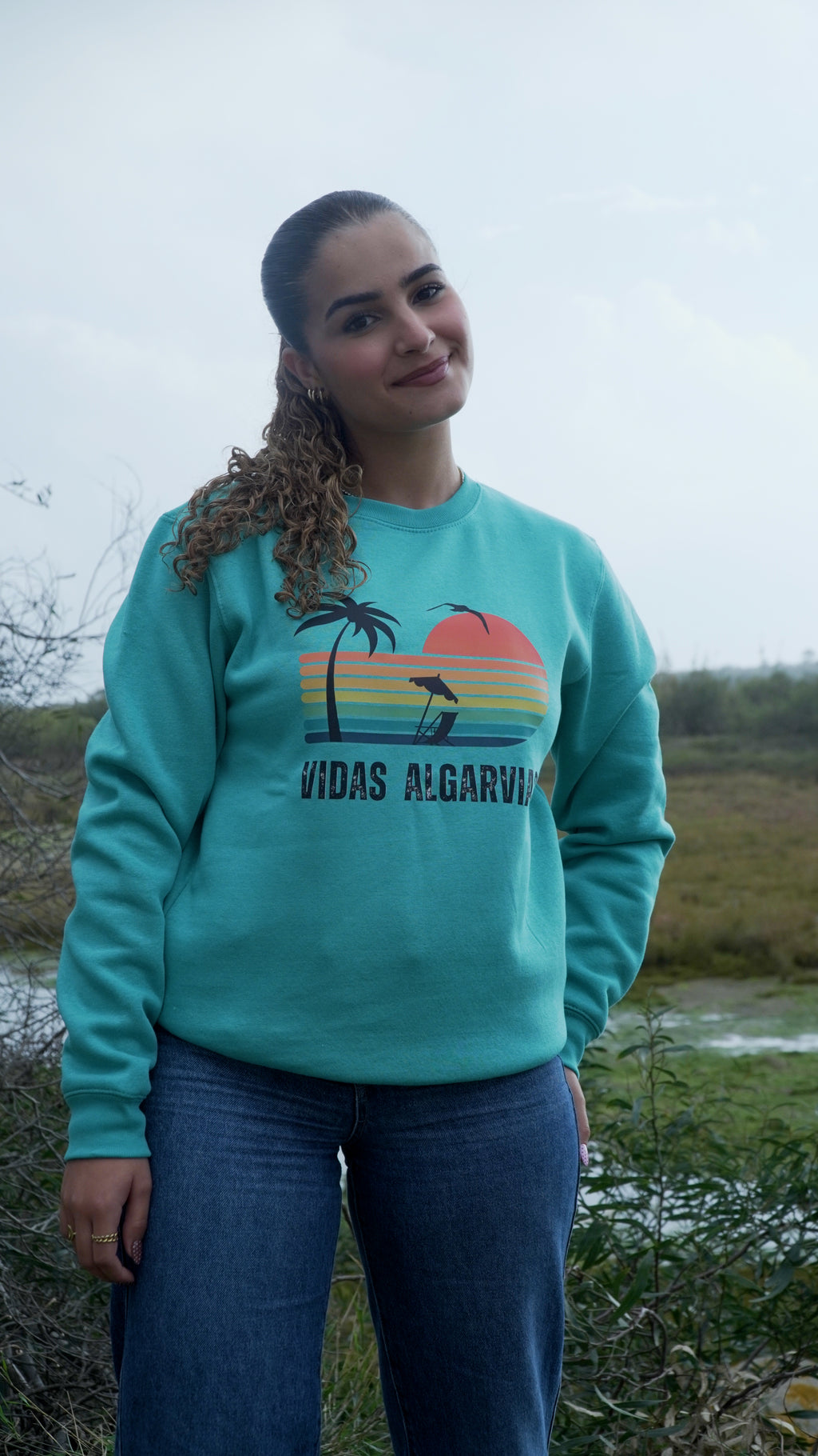 SWEAT VIDAS ALGARVIAS 1.0 - VERDE ÁGUA